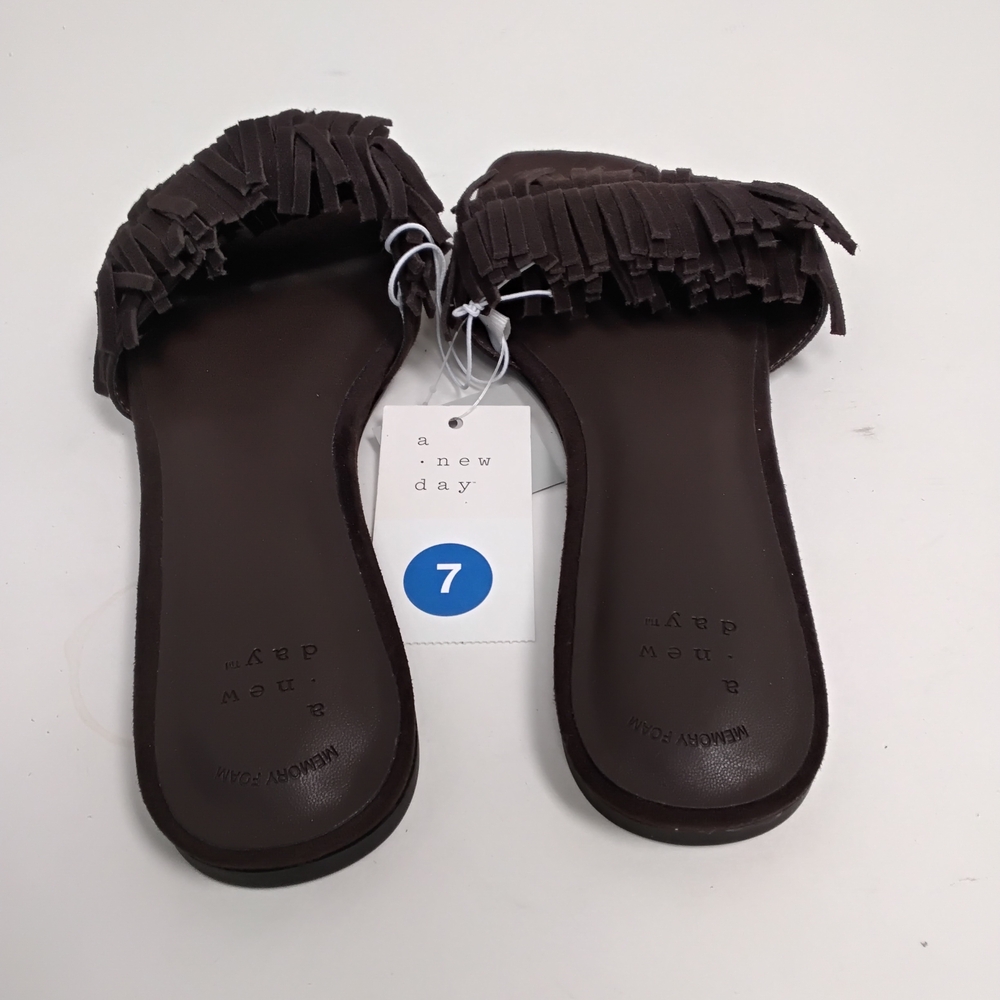Womens Fringe Slide Sandals Size 7 #433 - Picture 3 of 7